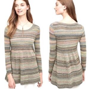 Anthro Moth striped space dye long sleeved sweater